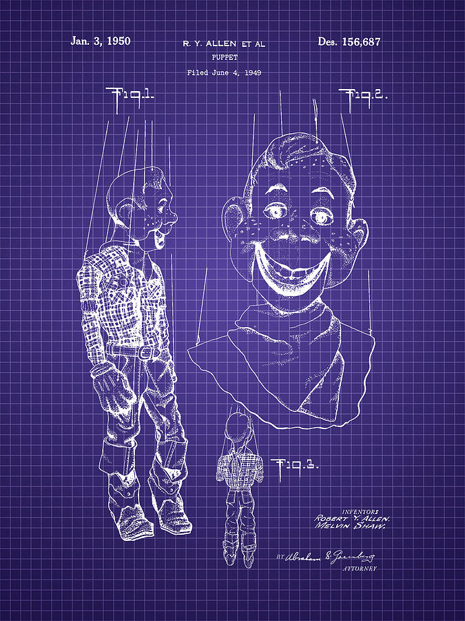 Howdy Doody Style Puppet Patent Photograph by Barry Jones