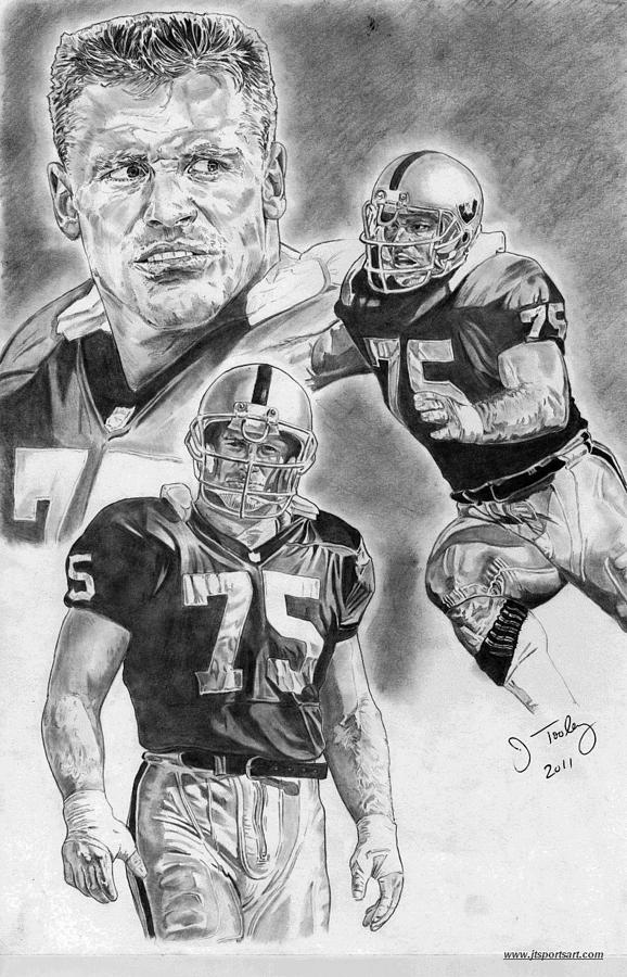 Howie Long Drawing by Jonathan Tooley - Fine Art America