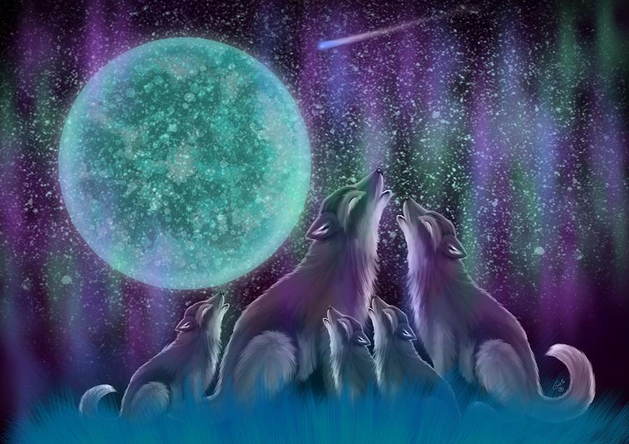 Howling Together Painting by Nick Gustafson