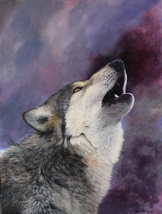 howling wolf art