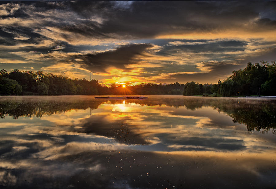 Hoyt Lake Sunrise Photograph by Chris Bordeleau