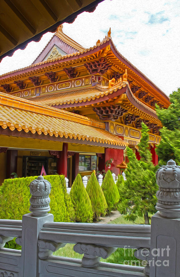 Buddha Painting - Hsi Lai Temple - 02 by Gregory Dyer