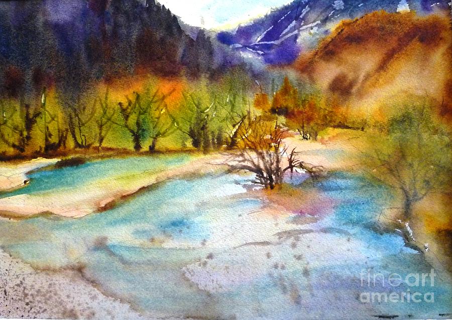 Huanglong Fairyland Painting by Betty M M Wong