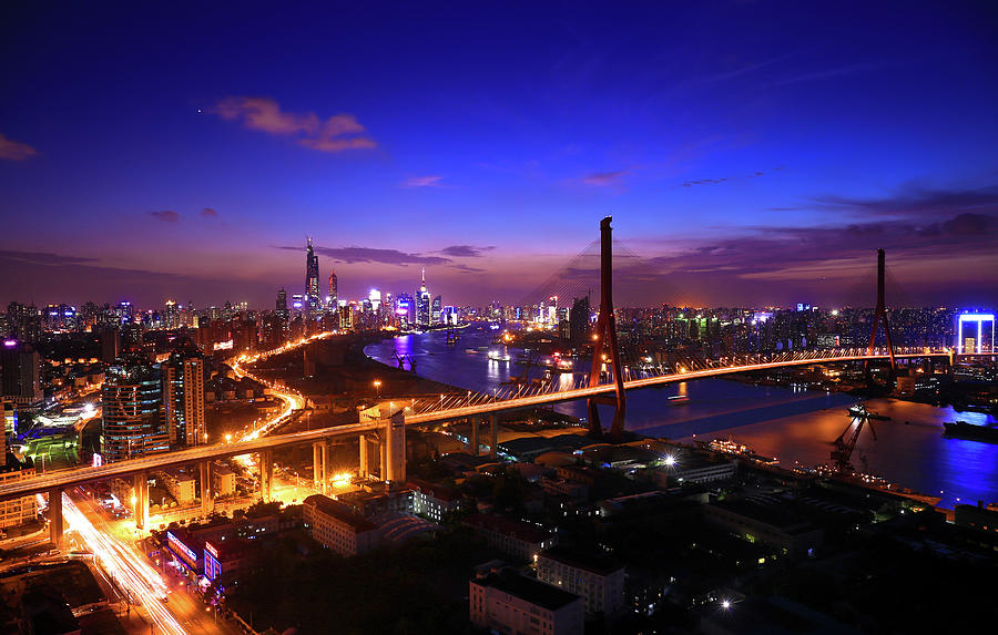 Huangpu River Flows Photograph by Genos Image