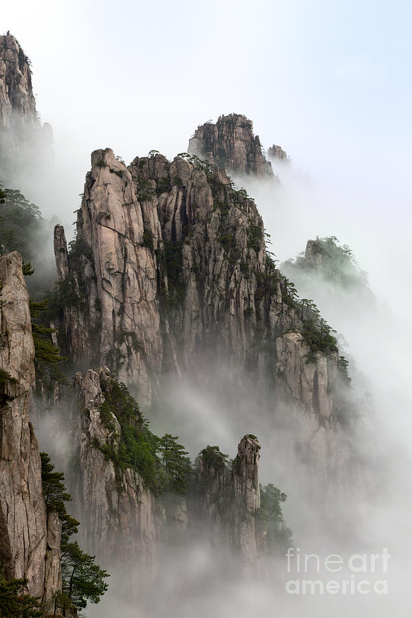 Misty mountains, Huangshan National Park, Anhui Province, China Stock Photo  - Alamy