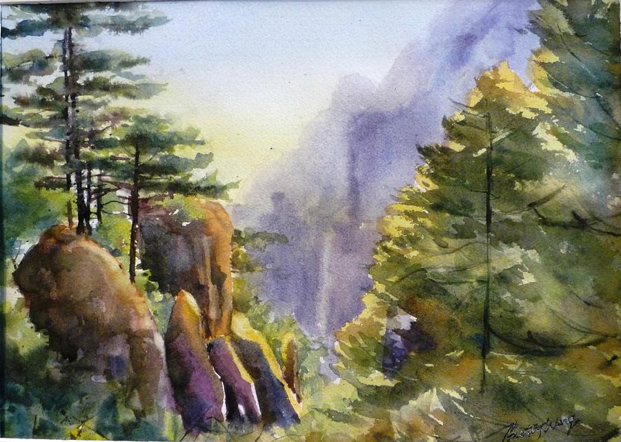 Huangshan scenery Painting by Betty M M Wong