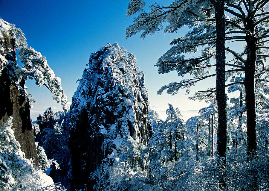 Huangshan winter peak Photograph by Dennis Cox