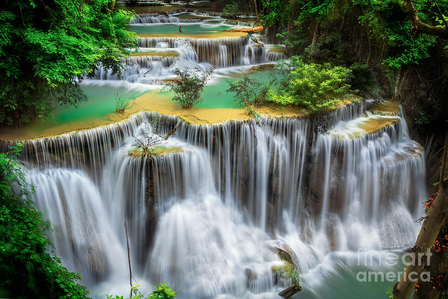 Huay mae Ka Min waterfall Photograph by Anek Suwannaphoom