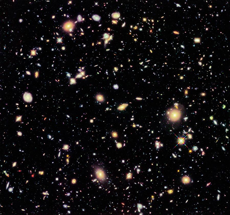 Hubble Ultra Deep Field 2012 Photograph by Nasa/esa/stsci/r. Ellis (caltech), And The Udf 2012 Team/science Photo Library