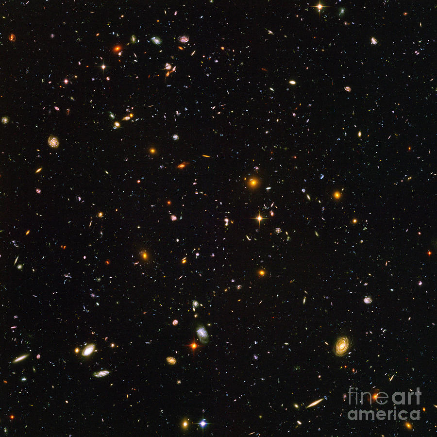 Space Photograph - Hubble Ultra Deep Field Galaxies by Science Source