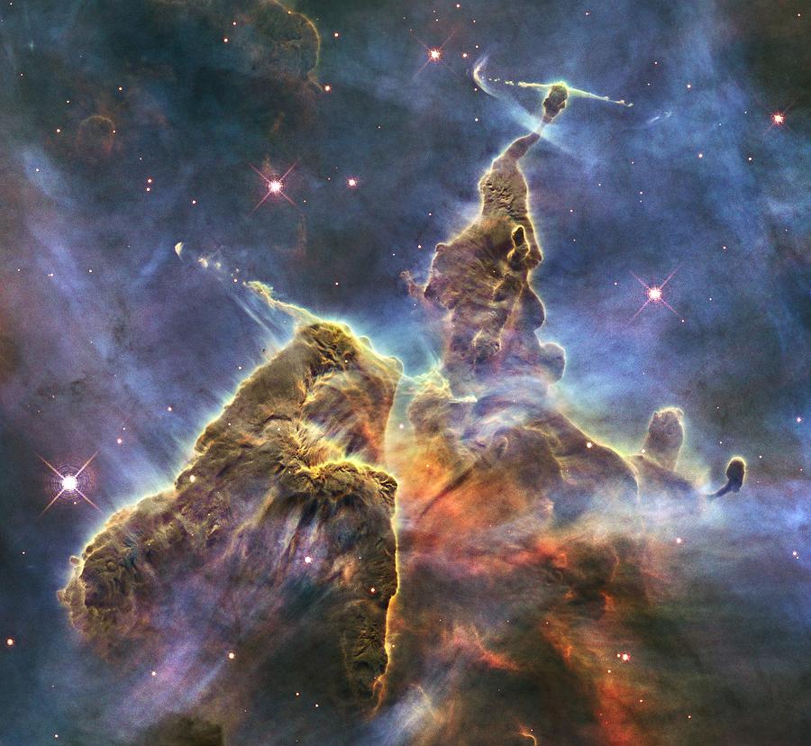 Hubbles Fantasy Mountaintops  Photograph by Barry Jones