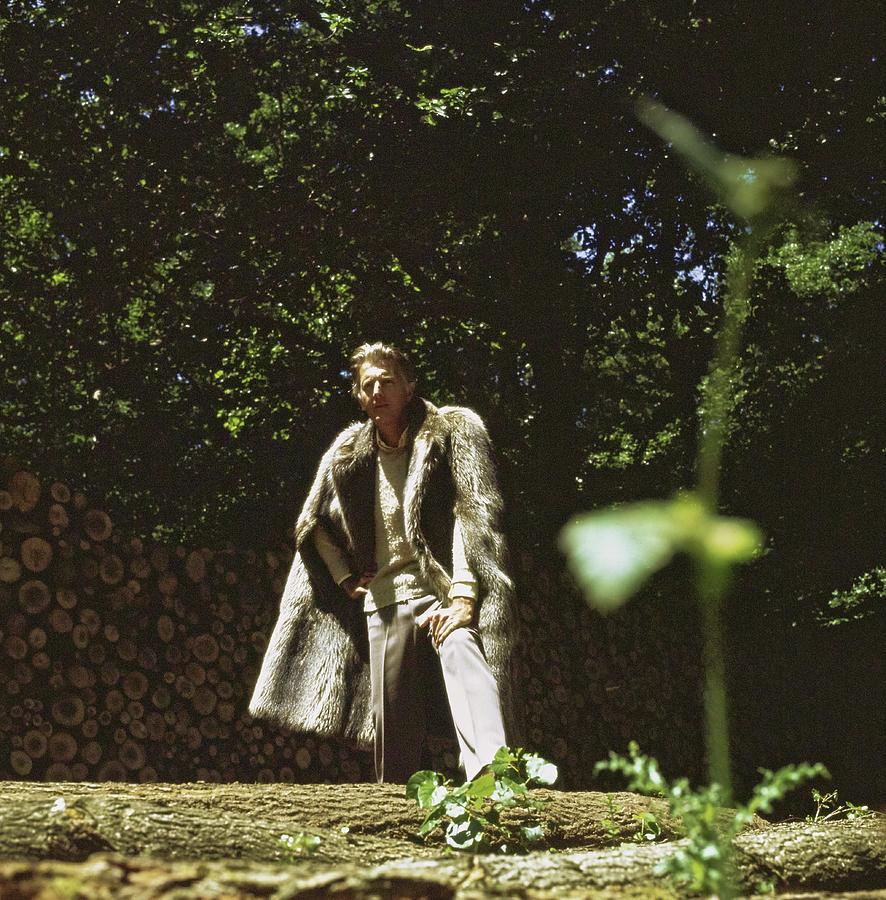 Hubert De Givenchy Wearing Racoon Fur by John Cowan