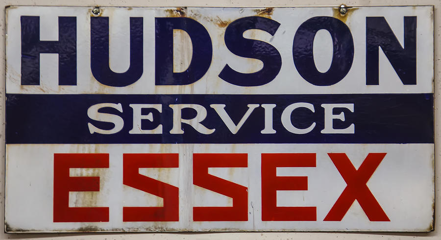 Hudson Photograph - Hudson Essex service station sign by Flees Photos