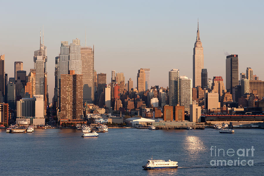 Hudson River and Manhattan Skyline I Photograph by Clarence Holmes