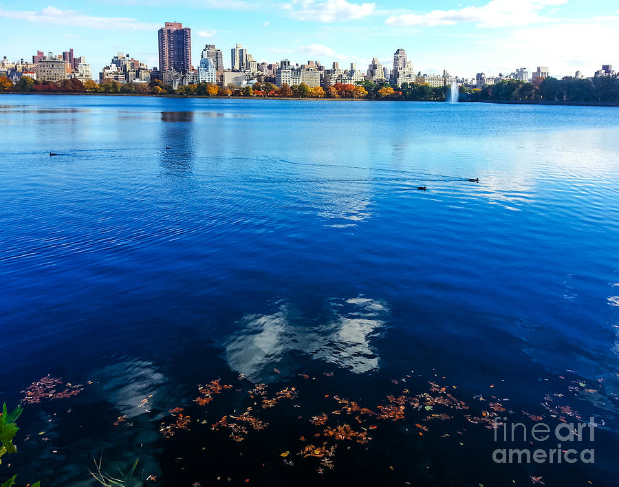 New York City Photograph - Hudson River Fall Landscape by Charlie Cliques