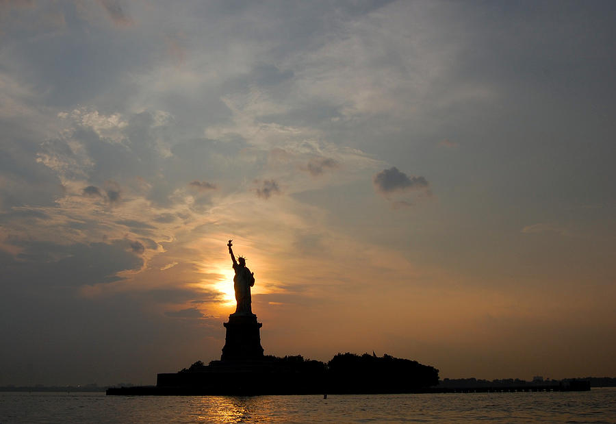 Hudson River 4 Lady Liberty Photograph by Judy Swerlick
