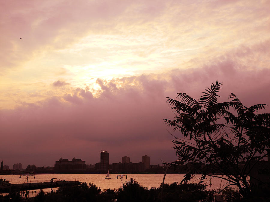 Hudson River Sunset Photograph by Yue Wang