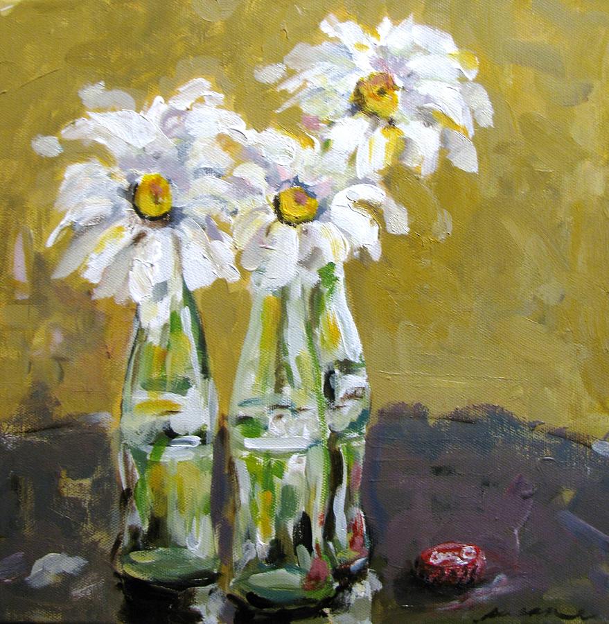 White Painting - Hue of a Daisy by Susan Elizabeth Jones