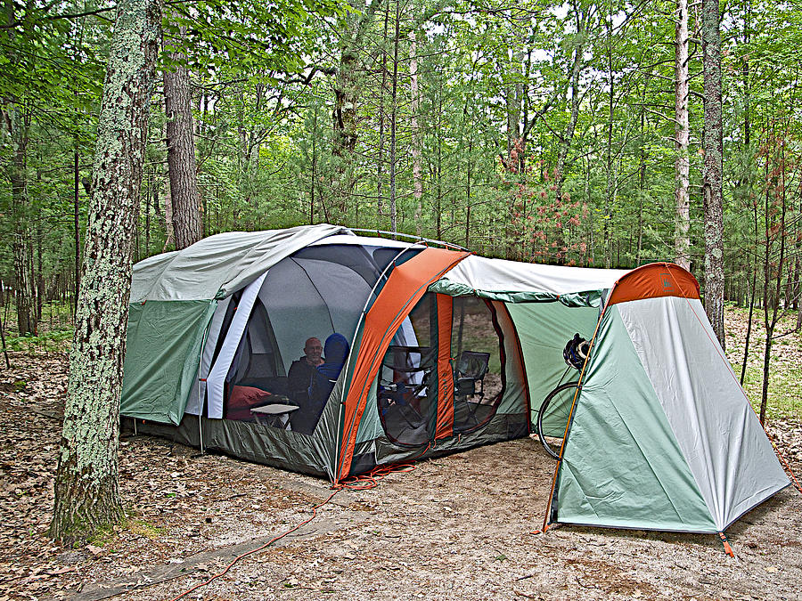 Huge Tent in Platte River Campground in Sleeping Bear National Lakeshore, Michigan Photograph by Ruth Hager