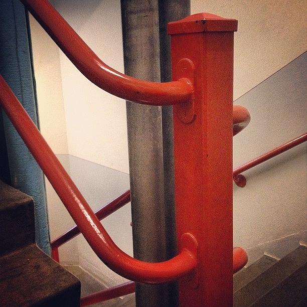 Pipe Photograph - Hugging Stair-rail #stairs #stairway by Zeke Rice