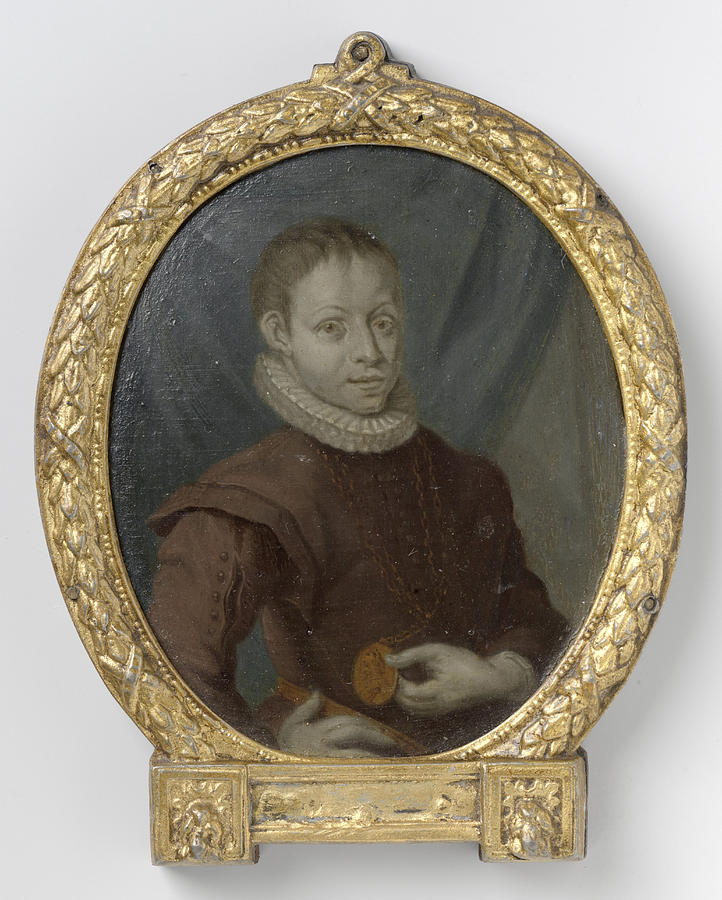 Young Age Drawing - Hugo De Groot At A Young Age, Arnoud Van Halen by Litz Collection