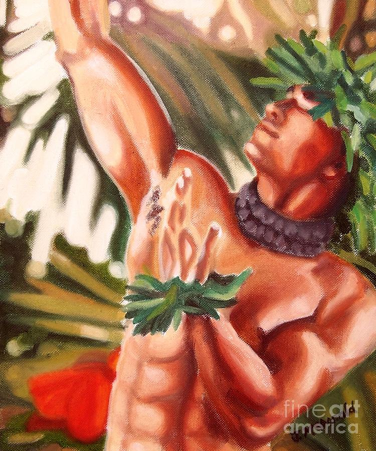 Hula Kahiko Painting by Janet McDonald