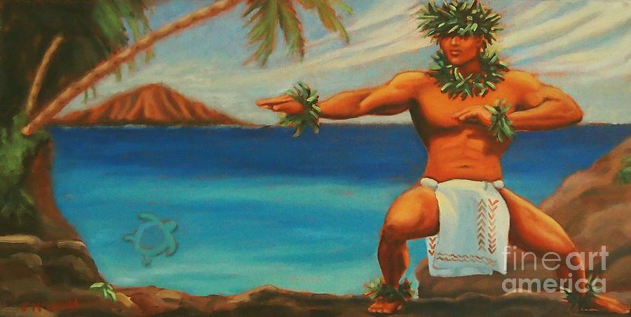 Hula Makana Painting by Janet McDonald