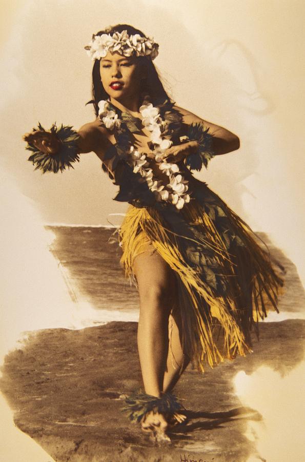 Vintage Photograph - Hula On The Beach by Himani - Printscapes