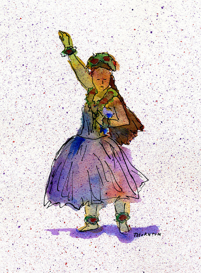 Hula Series Konani Painting by Diane Thornton Hula Series Konani Painting by Diane Thornton