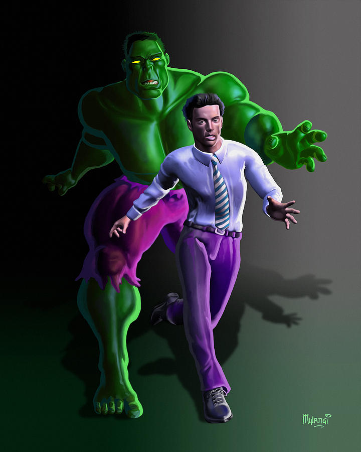 Hulk - Bruce Alter Ego Painting by Anthony Mwangi