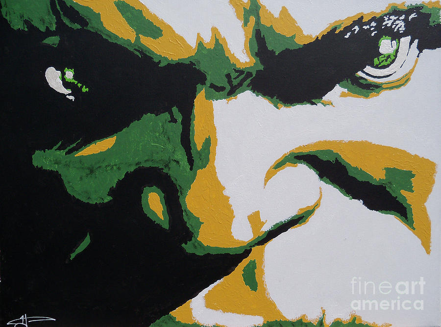 Hulk Painting - Hulk - Incredibly Close by Kelly Hartman