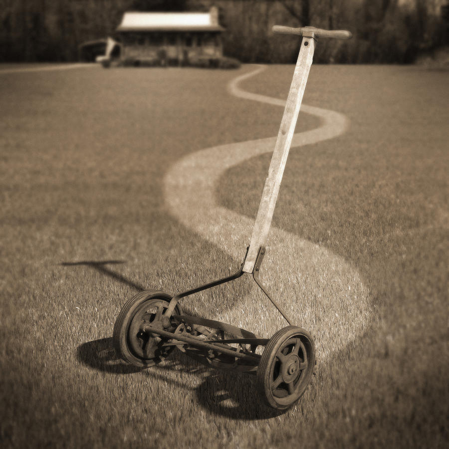 Human Power Lawn Mower Photograph