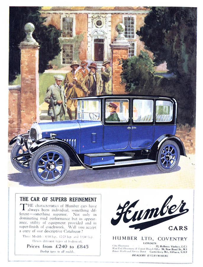 Humber 1920s Uk Cars Drawing by The Advertising Archives