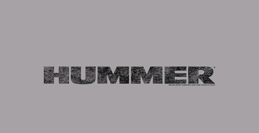 Typography Digital Art - Hummer - Distressed Hummer Logo by Brand A