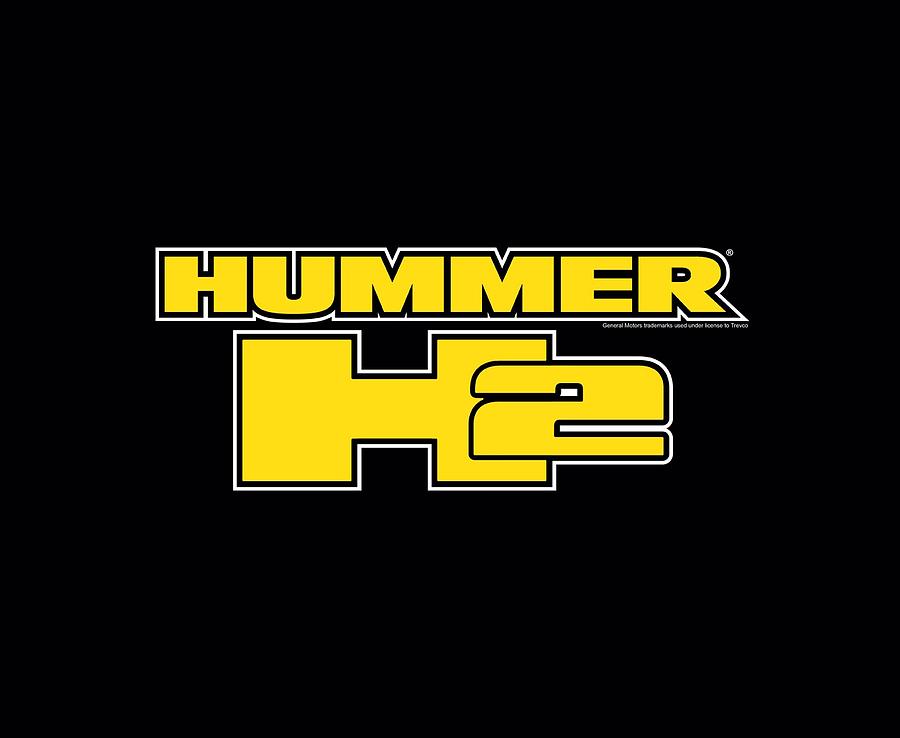 Typography Digital Art - Hummer - H2 Block Logo by Brand A