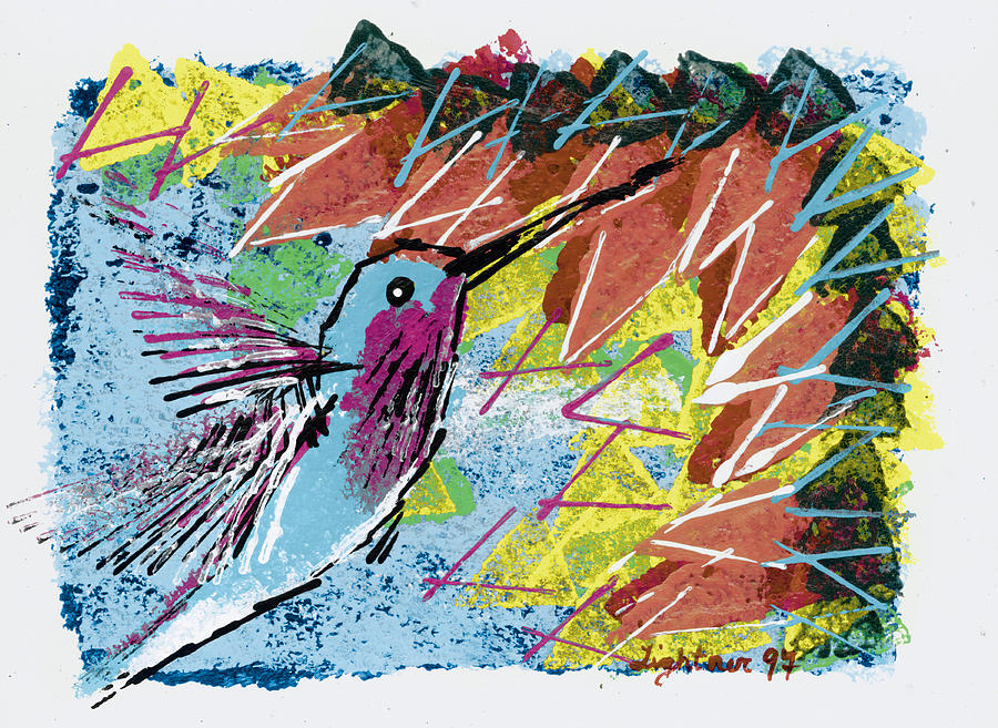 Hummingbird Painting - Humming Bird by Barbara Lightner