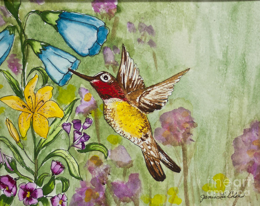 Humming Bird Painting by Janis Lee Colon - Fine Art America