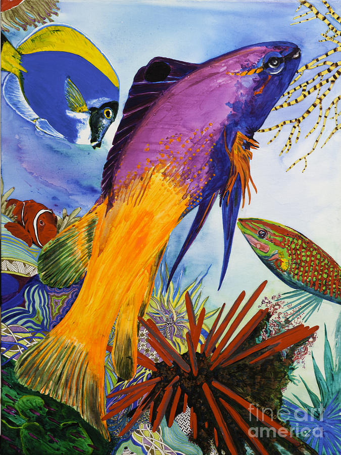 Humming Fish Painting by Anne Wernlund