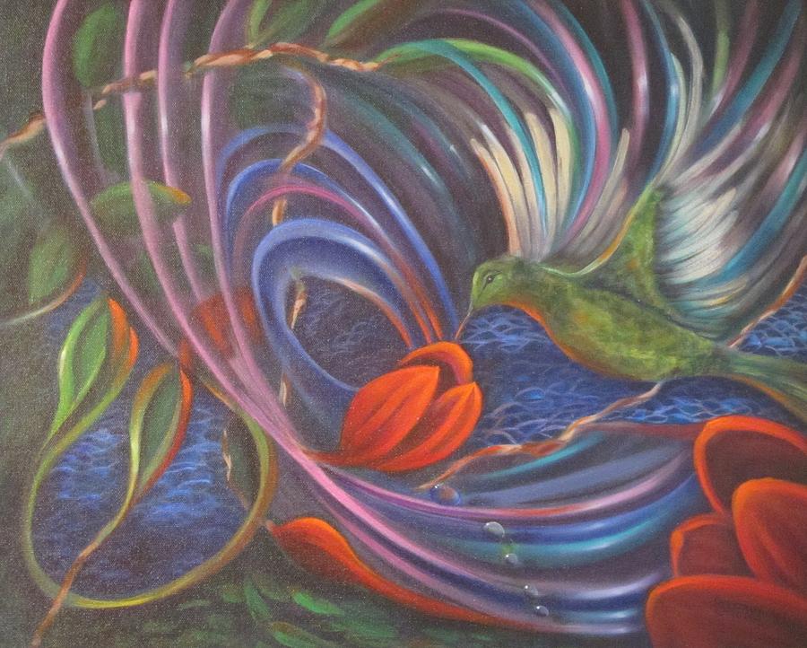 Humming Vibrations Painting by Sherry Strong