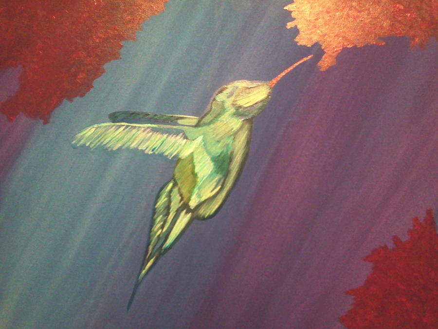 Feather Painting - Hummingbird #2 by Lisa Collinsworth