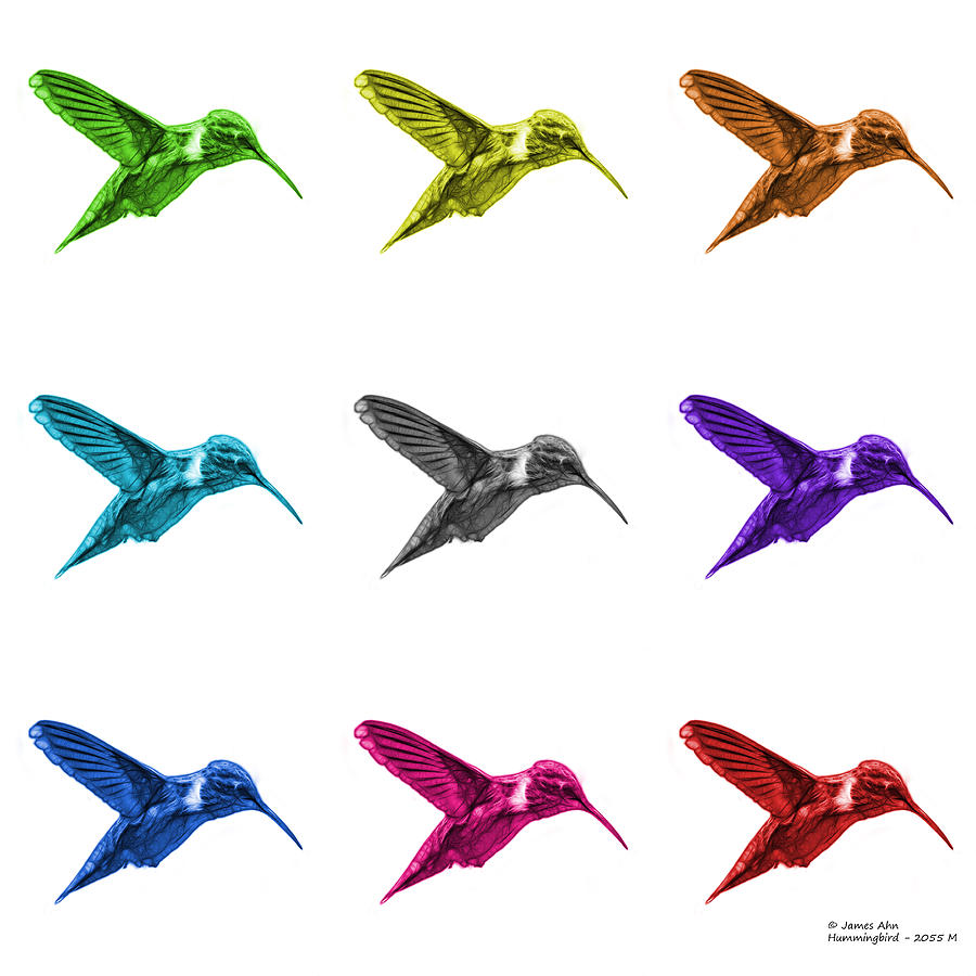 Hummingbird - 2054 F M -WB Digital Art by James Ahn
