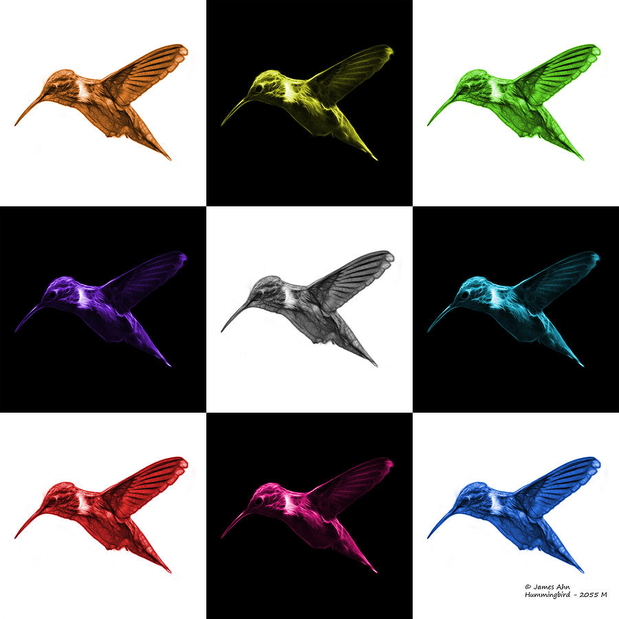 Hummingbird - 2054 F M - V2 Digital Art by James Ahn