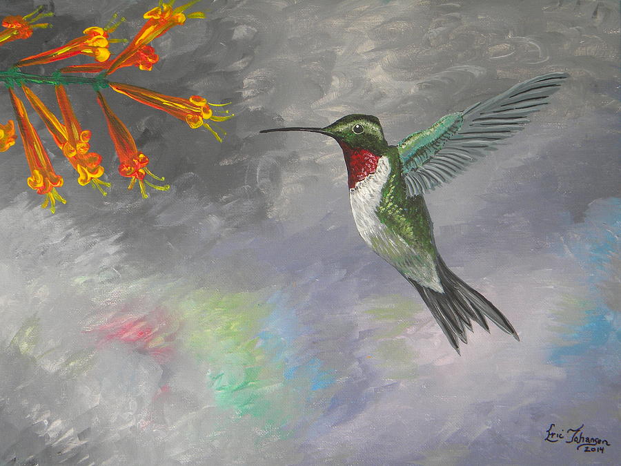 Hummingbird Painting by Eric Johansen