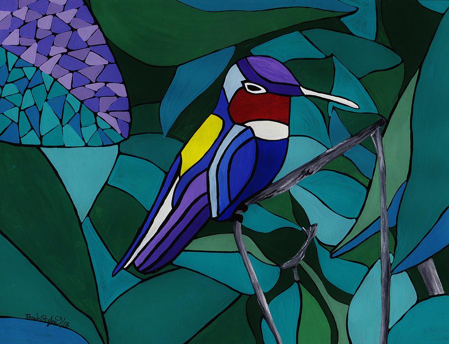 Hummingbird Hamlet Painting by Barbara St Jean