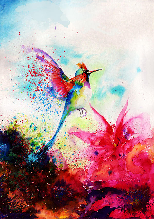 Hummingbird Painting by Isabel Salvador