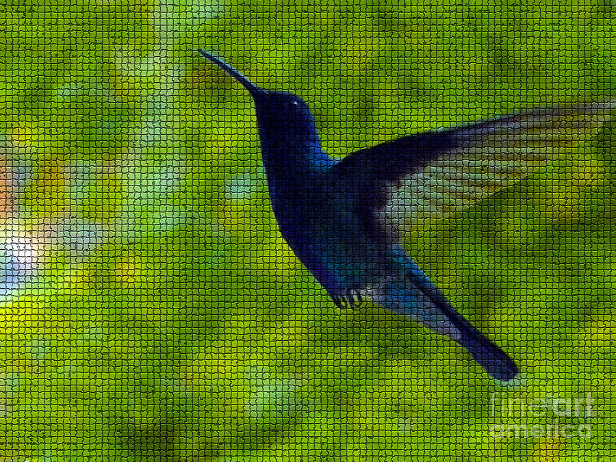 Hummingbird Mosaic Photograph by Al Bourassa