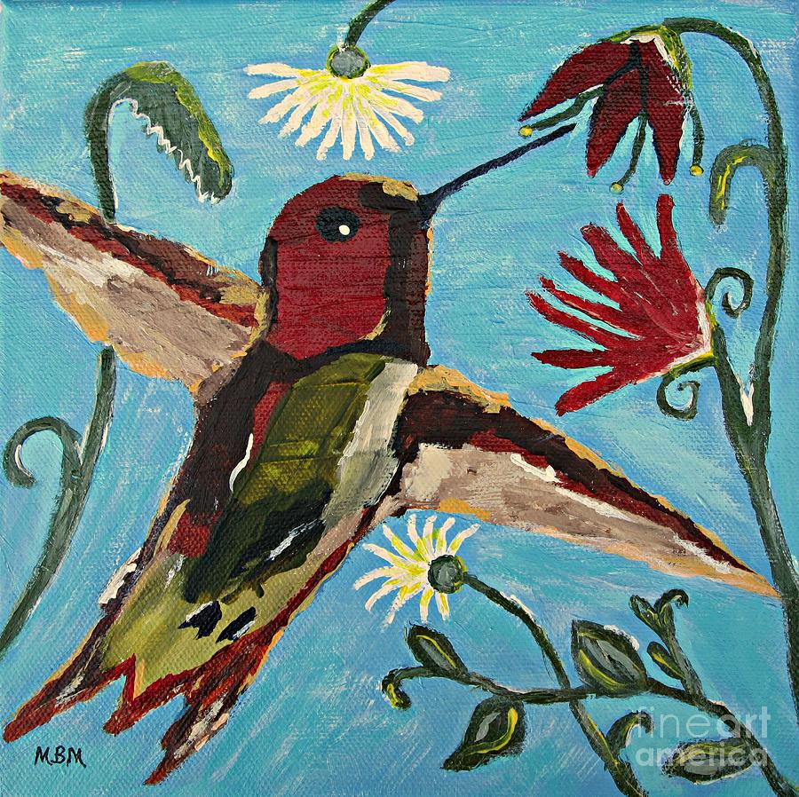 Hummingbird no. 2 Painting by Mary Mirabal