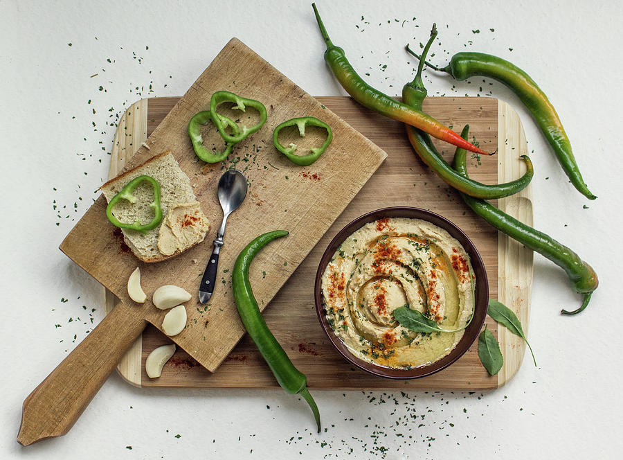 Still Life Photograph - Hummus by Dimitar Lazarov - Still Life Photograph - Hummus by Dimitar Lazarov -