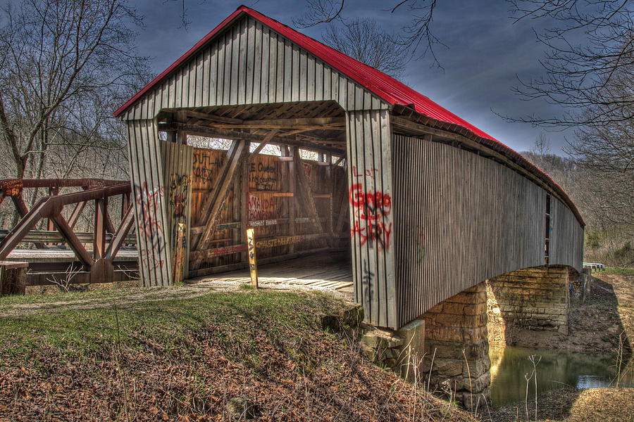 Architecture Photograph - Artistic Humpback Covered Bridge by Jack R Perry