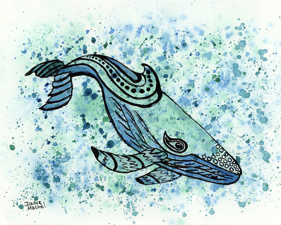 Humpback Whale Painting by Darice Machel McGuire